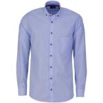 Hellblaue Unifarbene Langärmelige HATICO Button Down Kragen Herrenlangarmhemden aus Baumwolle 