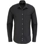 Hatico Modern Fit Hemd Langarm mit Brusttasche schwarz Größe 43