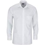 Weiße Unifarbene Elegante Langärmelige HATICO Kentkragen Herrenjeanshemden aus Denim 
