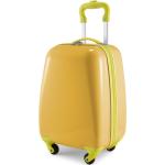 Reduzierte Gelbe Hauptstadtkoffer Handgepäck-Trolleys & Kabinentrolleys mit Flugzeug-Motiv mit Reißverschluss aus Kunststoff mit Rollen XL - Extra Groß 
