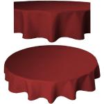 Bordeauxrote Motiv Runde runde Tischdecken 220 cm aus Polyester schmutzabweisend 1-teilig 