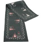 Schwarze Motiv Weihnachtstischläufer aus Polyester schmutzabweisend 1-teilig 