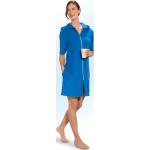Blaue bader Damenhauskleider mit Reißverschluss aus Baumwolle Größe L 