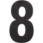 Schwarze Zahl 8 Hausnummern matt aus Edelstahl 