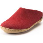 Rote Glerups Nachhaltige Damenhausschuhe ohne Verschluss aus Leder Größe 45 