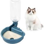 Haustier Wasserspender, Wasserflasche für Hundekäfige, 480ml Hunde Trinkflasche, Haustier Trinkbrunnen, Automatischer Wassernapf für Katze Hund Kaninchen Tier (Blau)