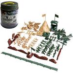 Hautton 【107 Stück】 Spielfiguren Set von Armee Soldaten Figuren Militär Modell Spielesets Mini-Plastik-Soldatenfiguren Spielzeug Militärspielset für Kinder Jungen