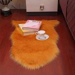 Orange Schaffelle & Schaffellteppiche matt aus Kunstfell 