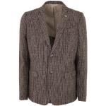 Reduzierte Braune Havana & CO. Tweed-Sakkos mit Knopf aus Tweed für Herren 