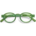 Grüne Gestreifte Runde Brillenfassungen für Herren 