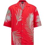 Rote Kurzärmelige HUGO BOSS BOSS Hawaiihemden aus Lyocell Handwäsche für Herren Größe XL für den für den Sommer 