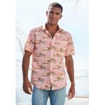 Rosa Kurzärmelige BEACH TIME Hawaiihemden aus Baumwolle für Herren Größe XXL 