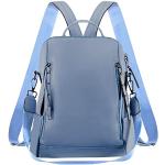Reduzierte Blaue Elegante City-Rucksäcke mit Reißverschluss mit Innentaschen für Damen zum Schulanfang 