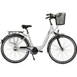 HAWK Bikes Cityrad »HAWK City Wave Deluxe Plus White«, 7 Gang Shimano Nexus Schaltwerk, weiß, 26 Zoll (66,04 cm)