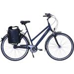 HAWK Bikes Cityrad »HAWK Citytrek Lady Deluxe Plus Ocean Blue«, 7 Gang Shimano Nexus Schaltwerk, blau