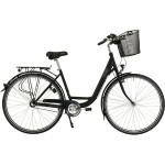 HAWK City Wave Premium Plus Black Damen 26 Zoll - Fahrrad mit 3-Gang Shimano Nabenschaltung, Beleuchtung & Ergogriffen