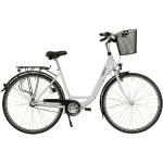 HAWK City Wave Premium Plus White Damen 26 Zoll - Fahrrad mit 3-Gang Shimano Nabenschaltung, Beleuchtung & Ergogriffen