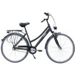 HAWK Citytrek Premium Black - Damen & Herre 28 Zoll - Leichtes Fahrrad mit 3-Gang Shimano Nabenschaltung, Felgenbremse I Allrounder