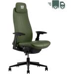 Olivgrüne Haworth Bürostühle mit Kopfstütze aus Leder mit Armlehne Breite über 500cm, Höhe über 500cm, Tiefe 0-50cm 