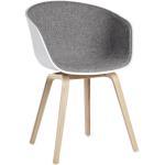 HAY - About a Chair AAC 22 - grau, Kunststoff - 59x79x52 cm - Hallingdal 130 - Schale weiß - weiß/Hallingdal 130 (403)