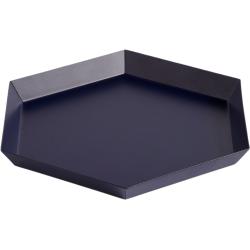 HAY - Kaleido S Tablett - blau, Metall - 19x2x22 cm - dark blue (AB430-A601-AE89) (302)