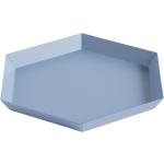 HAY - Kaleido S Tablett - blau, Metall - 19x2x22 cm - dusty blue (AB430-A601-AF89) (303)
