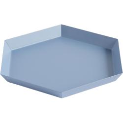 HAY - Kaleido S Tablett - blau, Metall - 19x2x22 cm - dusty blue (AB430-A601-AF89) (303)