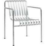 Silberne Minimalistische Hay Gartenstühle Metall verzinkt aus Polyrattan Breite 50-100cm, Höhe 50-100cm, Tiefe 50-100cm 