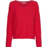 Pinke Tommy Hilfiger Bio V-Ausschnitt Damensweatshirts aus Wolle Größe XL für den für den Herbst 