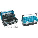 Hazet Kunststoff-Werkzeugkasten 190L-2, Werkzeugkiste blau/schwarz, 2 rausnehmbare Kleinteileboxen im Deckel