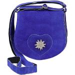 Royalblaue Harrys Collection Trachtentaschen & Dirndltaschen aus Veloursleder für Damen klein zum Oktoberfest 