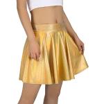 Goldene Casual Midi Festliche Röcke Metallic für Damen Größe M für Partys 