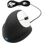 r-go HE Ergo Vertical Mouse Größe M rechts Maus ergonomisch kabelgebunden schwarz, silber
