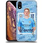 Head Case Designs Offiziell Offizielle Manchester City Man City FC Kevin De Bruyne 2020/21 Erstes Team Soft Gel Handyhülle Hülle kompatibel mit Apple iPhone XR