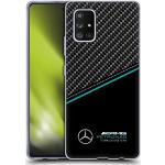 Head Case Designs Offiziell Offizielle Mercedes-AMG Petronas F1 Team Kohlefaser Logo Soft Gel Handyhülle Hülle kompatibel mit Samsung Galaxy A51 5G (2020)