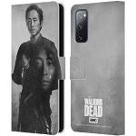 Head Case Designs Offizielle AMC The Walking Dead Glenn Doppelte Aussetzung Leder Brieftaschen Handyhülle Hülle Huelle kompatibel mit Samsung Galaxy S20 FE / 5G
