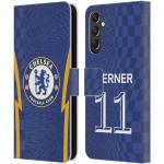 Head Case Designs Offizielle Chelsea Football Club Timo Werner 2021/22 Spieler Home Kit Leder Brieftaschen Handyhülle Hülle Huelle kompatibel mit Samsung Galaxy A24 4G / Galaxy M34 5G