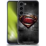 Head Case Designs Offizielle Justice League Movie Man of Steel Superman Logo Kunst Soft Gel Handyhülle Hülle kompatibel mit Samsung Galaxy S23+ 5G