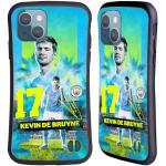Head Case Designs Offizielle Manchester City Man City FC Kevin De Bruyne 2023/24 Erstes Team Hybride Handyhülle Hülle Huelle kompatibel mit Apple iPhone 13