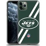 Head Case Designs Offizielle NFL Streifen New York Jets Logo Soft Gel Handyhülle Hülle kompatibel mit Apple iPhone 11 Pro Max