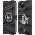 Head Case Designs Offizielle NHL Eishockeyscheibe Textur Los Angeles Kings Leder Brieftaschen Handyhülle Hülle Huelle kompatibel mit Apple iPhone 15 Plus