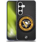 Head Case Designs Offizielle NHL Eishockeyscheibe Textur Pittsburgh Penguins Soft Gel Handyhülle Hülle kompatibel mit Samsung Galaxy S24 5G