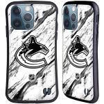Head Case Designs Offizielle NHL Marmor Vancouver Canucks Hybride Handyhülle Hülle Huelle kompatibel mit Apple iPhone 13 Pro
