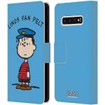 Head Case Designs Offizielle Peanuts Linus Van Pelt Persöhnlichkeiten Leder Brieftaschen Handyhülle Hülle Huelle kompatibel mit Samsung Galaxy S10