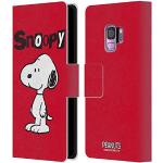 Head Case Designs Offizielle Peanuts Snoopy Persöhnlichkeiten Leder Brieftaschen Handyhülle Hülle Huelle kompatibel mit Samsung Galaxy S9