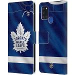 Head Case Designs Offizielle Zugelassen NHL Jersey Toronto Maple Leafs Leder Brieftaschen Handyhülle Hülle Huelle kompatibel mit Samsung Galaxy A21s (2020)