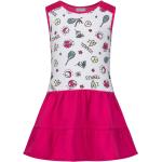 Reduzierte Pinke Blumenmuster Kinderkleider aus Baumwolle für Mädchen Größe 104 