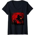 Headless Horseman Halloween Die Legende von Sleepy Hollow T-Shirt mit V-Ausschnitt