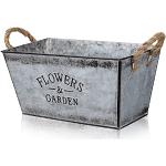 Lavendelfarbene Landhausstil Pflanzkübel & Blumentöpfe Verzinkte aus Eisen mit Tragegriffen 