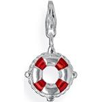 Nickelfreie Rote Maritime heartbreaker Charms aus Silber für Damen 
